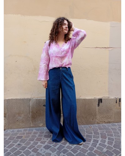 PANTALONE PALAZZO JEANS ARIA