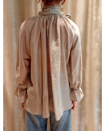 CAMICIA OVER COLLO FOULARD MAILA