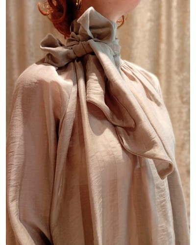 CAMICIA OVER COLLO FOULARD MAILA