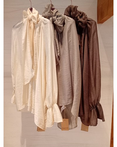CAMICIA OVER COLLO FOULARD MAILA