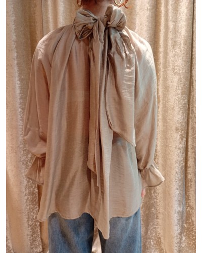CAMICIA OVER COLLO FOULARD MAILA